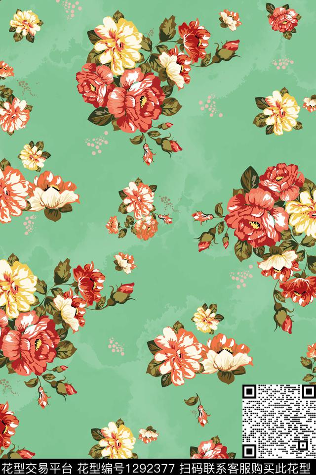 2020-2-7.jpg - 1292377 - 玫瑰花 纹理 花卉 - 传统印花花型 － 女装花型设计 － 瓦栏