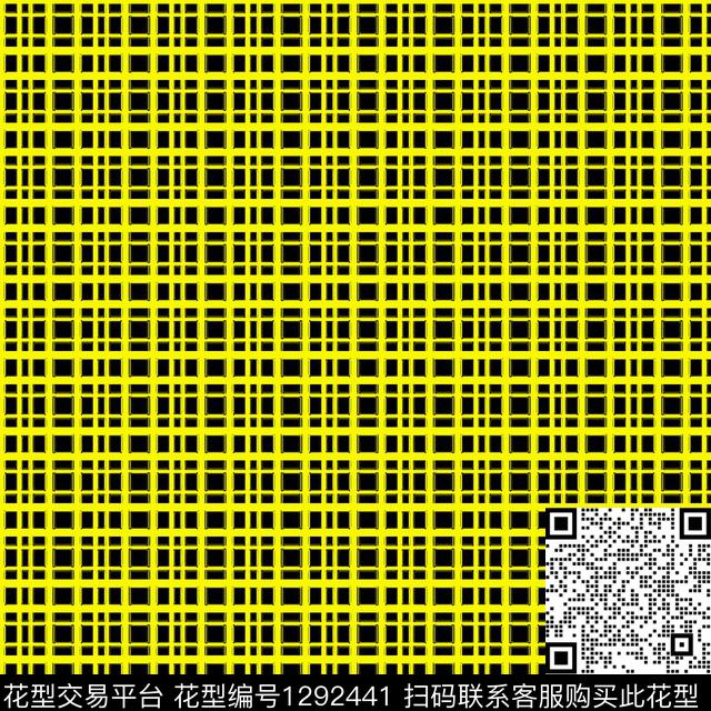 6962.jpg - 1292441 - 格子 抽象 条纹 - 数码印花花型 － 女装花型设计 － 瓦栏
