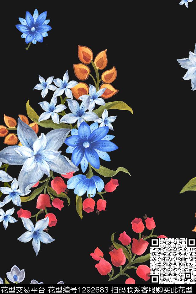 花卉001 -正确版.jpg - 1292683 - 花卉 大牌风 民族风 - 数码印花花型 － 女装花型设计 － 瓦栏