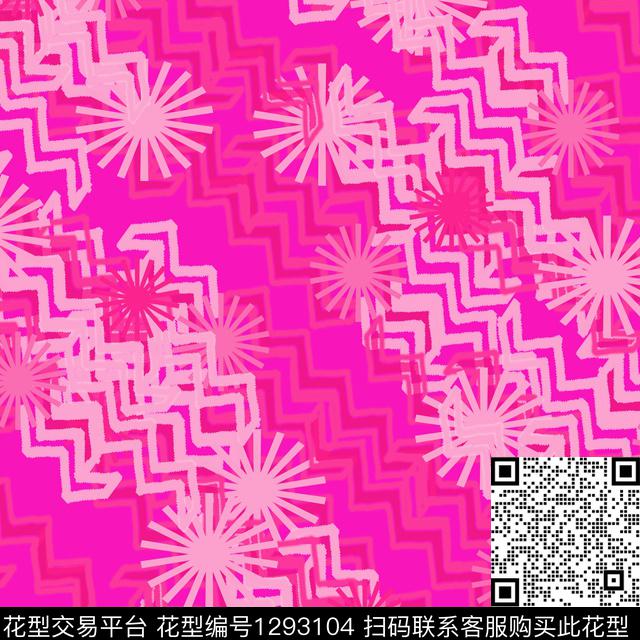 7886272.jpg - 1293104 - 几何 抽象 条纹 - 数码印花花型 － 女装花型设计 － 瓦栏