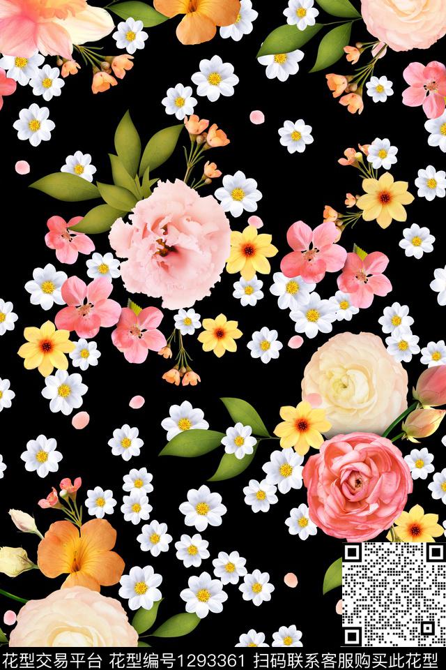 女装花卉小碎花数码印花花型下载（图片编号: 1293361） - 瓦栏（Walan）