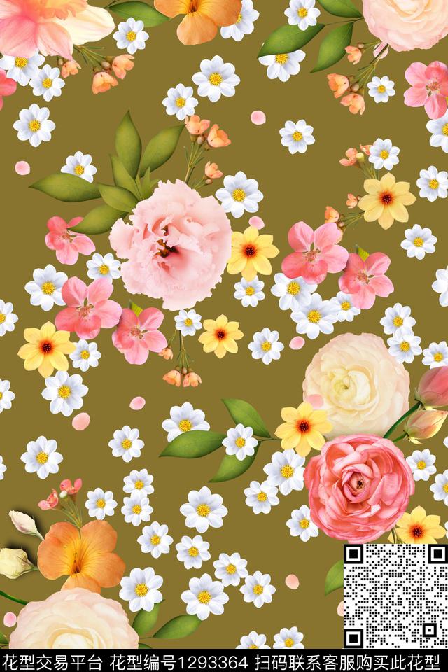女装花卉小碎花数码印花花型下载（图片编号: 1293364） - 瓦栏（Walan）