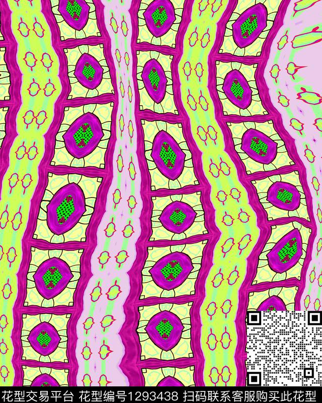 条纹  民族风.jpg - 1293438 - 抽象 波西米亚 卡通 - 数码印花花型 － 女装花型设计 － 瓦栏