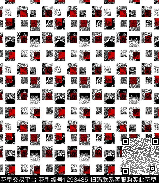 2020-02-10-1.jpg - 1293485 - 几何 底纹 小碎花 - 传统印花花型 － 男装花型设计 － 瓦栏
