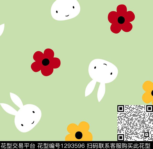 T9991.jpg - 1293596 - 花卉 家居服 卡通 - 传统印花花型 － 童装花型设计 － 瓦栏