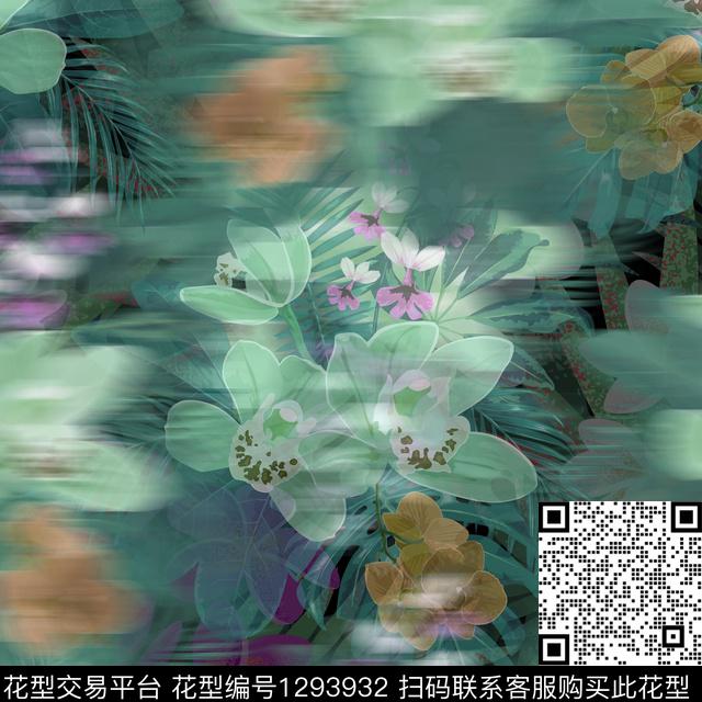 植物花卉3.jpg - 1293932 - 热带花型 女装仿大牌 手绘风格 - 数码印花花型 － 女装花型设计 － 瓦栏