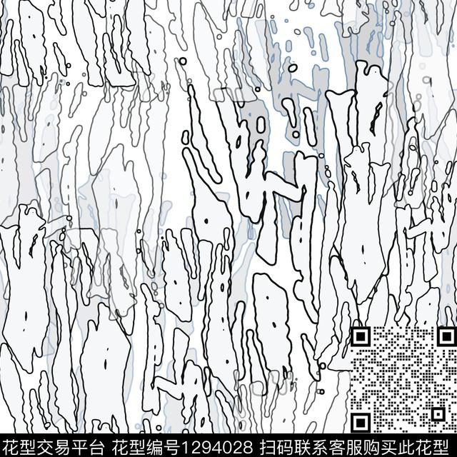 20015-肌理图案-1-4.jpg - 1294028 - 抽象 肌理纹路 手绘线条笔触 - 数码印花花型 － 男装花型设计 － 瓦栏