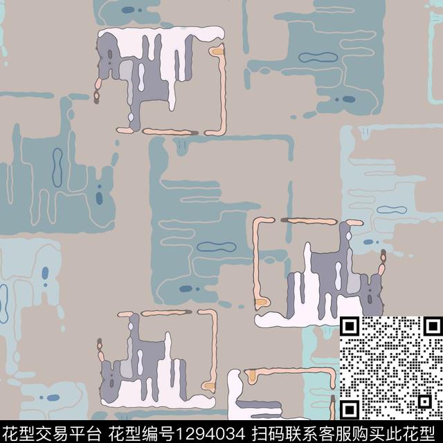20015-肌理图案-3-3.jpg - 1294034 - 几何 手绘线条笔触 抽象 - 传统印花花型 － 男装花型设计 － 瓦栏