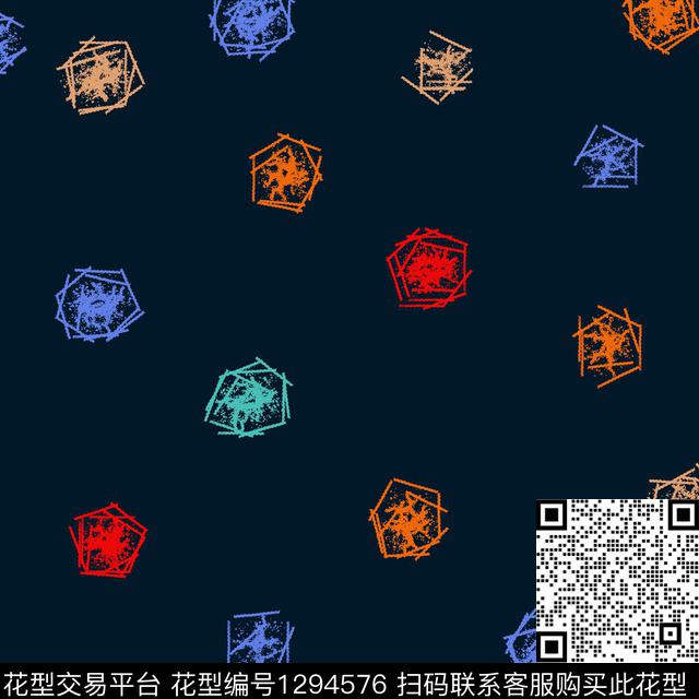 几何格子男装传统印花花型下载（图片编号: 1294576） - 瓦栏（Walan）