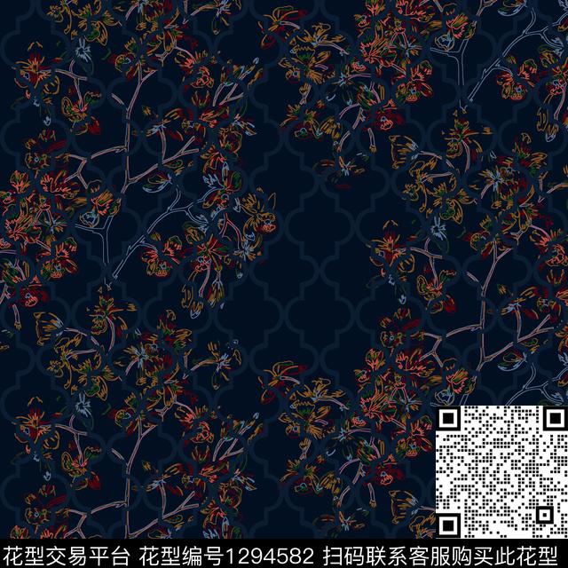 几何格子男装传统印花花型下载（图片编号: 1294582） - 瓦栏（Walan）