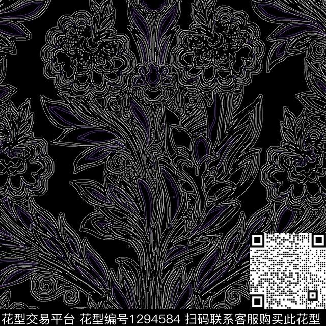 几何格子男装传统印花花型下载（图片编号: 1294584） - 瓦栏（Walan）