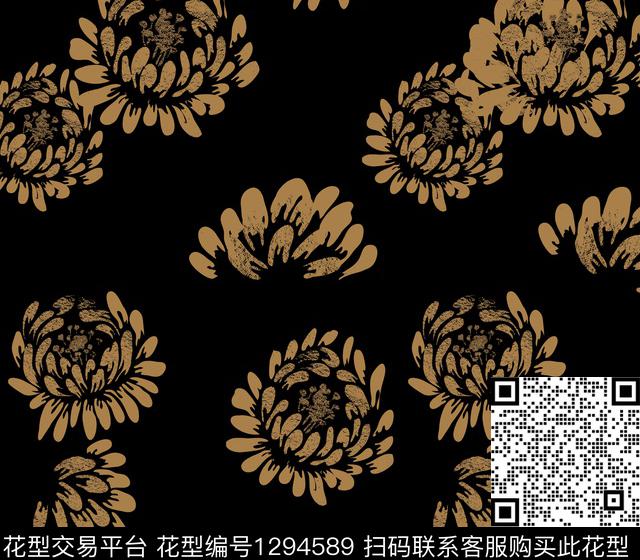 植物.jpg - 1294589 - 花卉 植物 欧美 - 传统印花花型 － 女装花型设计 － 瓦栏