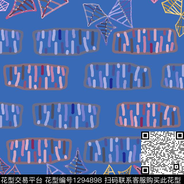 几何卡通婴童图案条纹混搭传统印花花型下载（图片编号: 1294898） - 瓦栏（Walan）