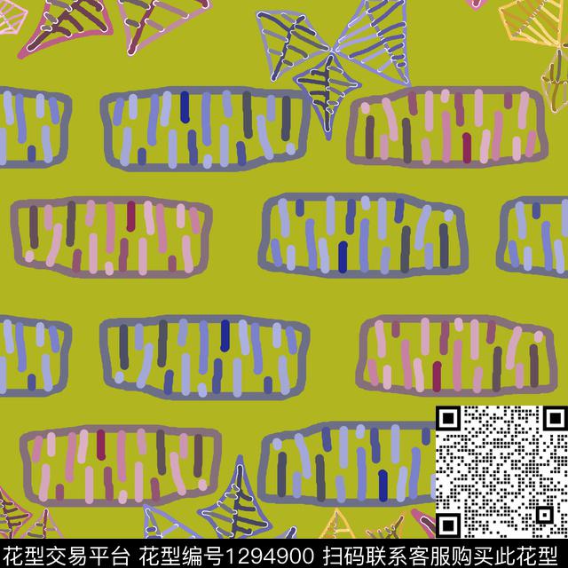 几何卡通婴童图案条纹混搭传统印花花型下载（图片编号: 1294900） - 瓦栏（Walan）
