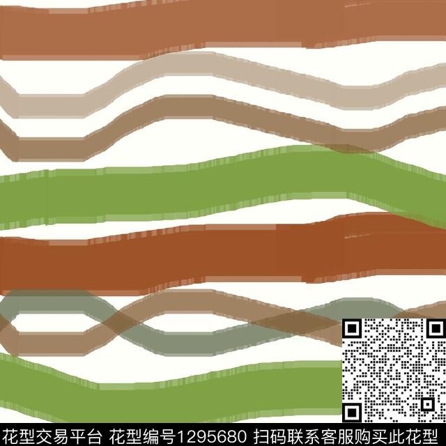 200120-条纹-3-2.jpg - 1295680 - 大牌风 条纹图案 手绘线条笔触 - 数码印花花型 － 泳装花型设计 － 瓦栏