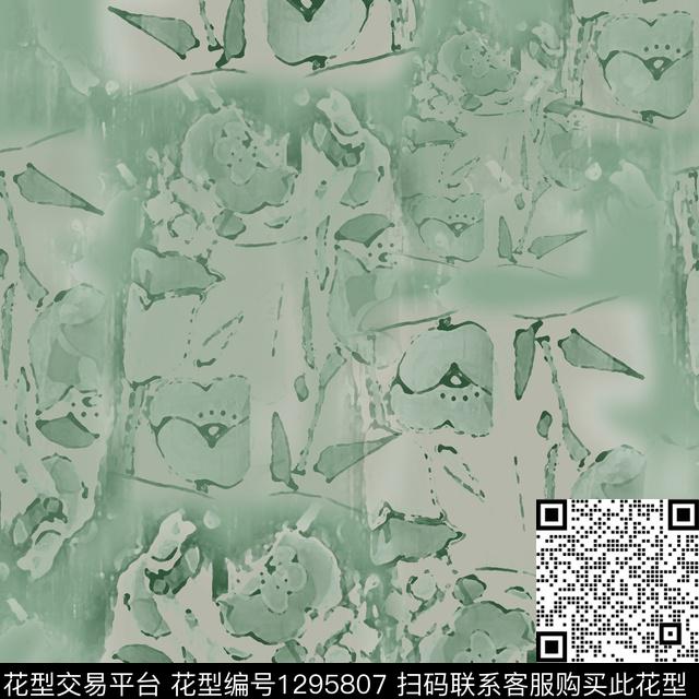 200122-抽象印花-4-2.jpg - 1295807 - 花卉 抽象 艺术迷彩 - 数码印花花型 － 女装花型设计 － 瓦栏