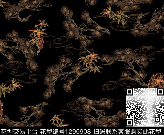 0221.jpg - 1295908 - 日本 植物 手绘 - 数码印花花型 － 男装花型设计 － 瓦栏