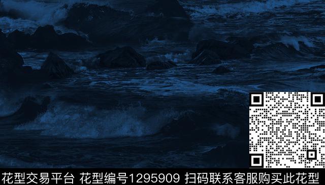 77777.jpg - 1295909 - 大牌风 海洋 浪 - 数码印花花型 － 男装花型设计 － 瓦栏