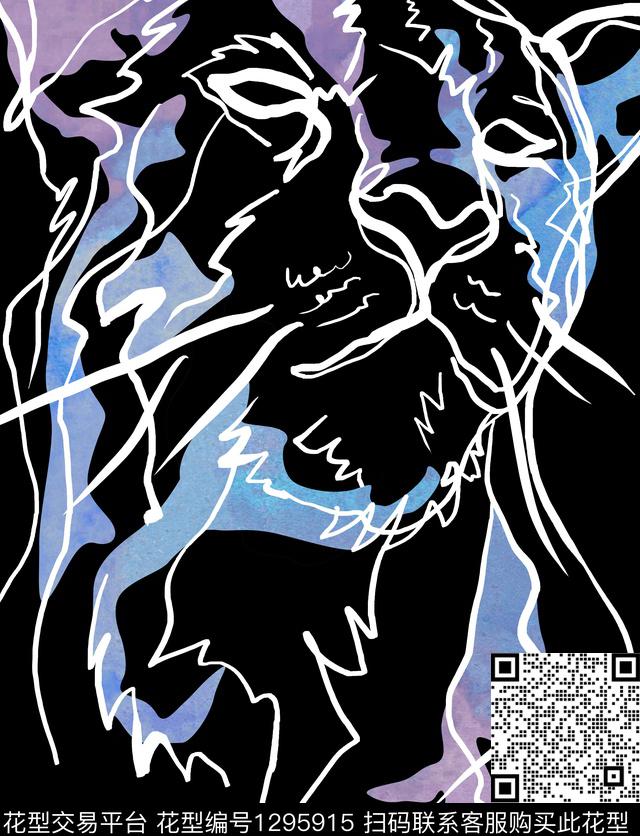 0614.jpg - 1295915 - 动物 水彩 手绘 - 数码印花花型 － 男装花型设计 － 瓦栏