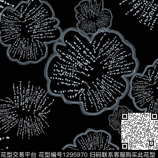 200222-nzhh-1-00.jpg - 1295970 - 花卉 大牌风 手绘线条笔触 - 传统印花花型 － 男装花型设计 － 瓦栏