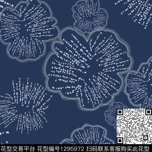 200222-nzhh-1-3.jpg - 1295972 - 花卉 大牌风 手绘线条笔触 - 传统印花花型 － 男装花型设计 － 瓦栏