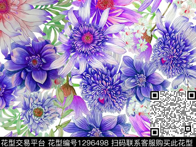 200203-2.jpg - 1296498 - 满底花卉 漂亮花卉 复杂花卉 - 数码印花花型 － 女装花型设计 － 瓦栏
