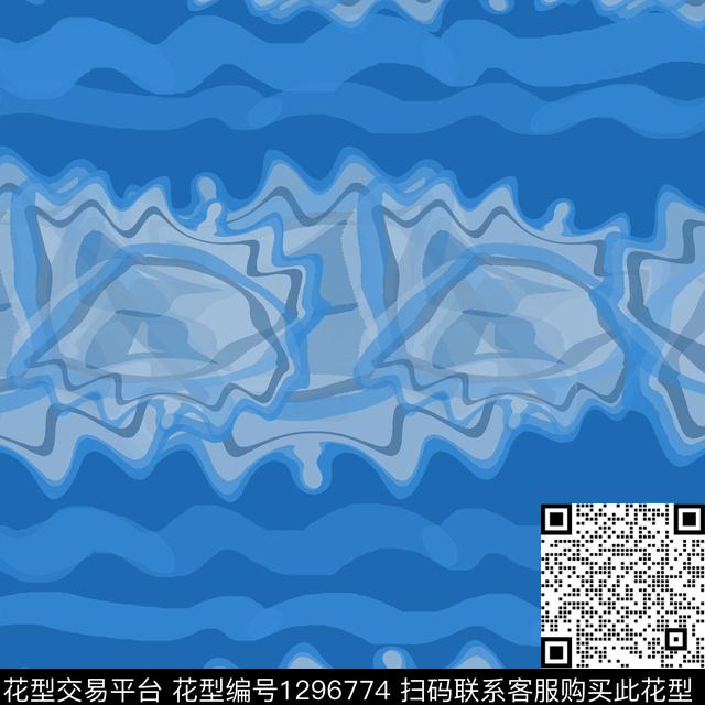 200220-条纹-3-2.jpg - 1296774 - 几何 条纹混搭 手绘线条笔触 - 传统印花花型 － 泳装花型设计 － 瓦栏