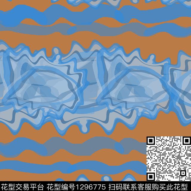 200220-条纹-3-00.jpg - 1296775 - 几何 条纹混搭 手绘线条笔触 - 传统印花花型 － 泳装花型设计 － 瓦栏