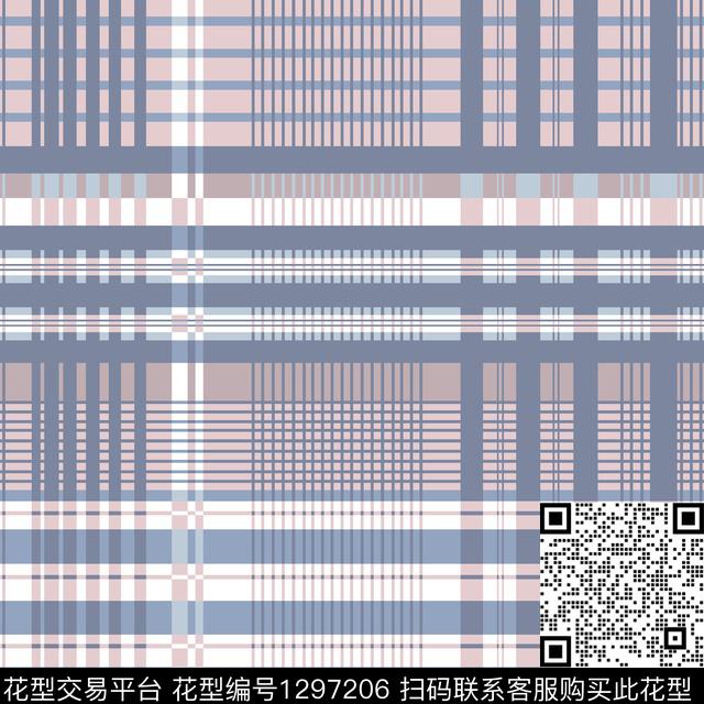 几何格子男装传统印花花型下载（图片编号: 1297206） - 瓦栏（Walan）