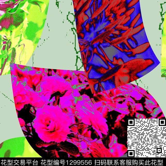 028.jpg - 1299556 - 线条画 几何 花卉 - 数码印花花型 － 女装花型设计 － 瓦栏