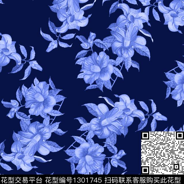 200243-3.jpg - 1301745 - 数码花型 花卉 茶花 - 数码印花花型 － 女装花型设计 － 瓦栏