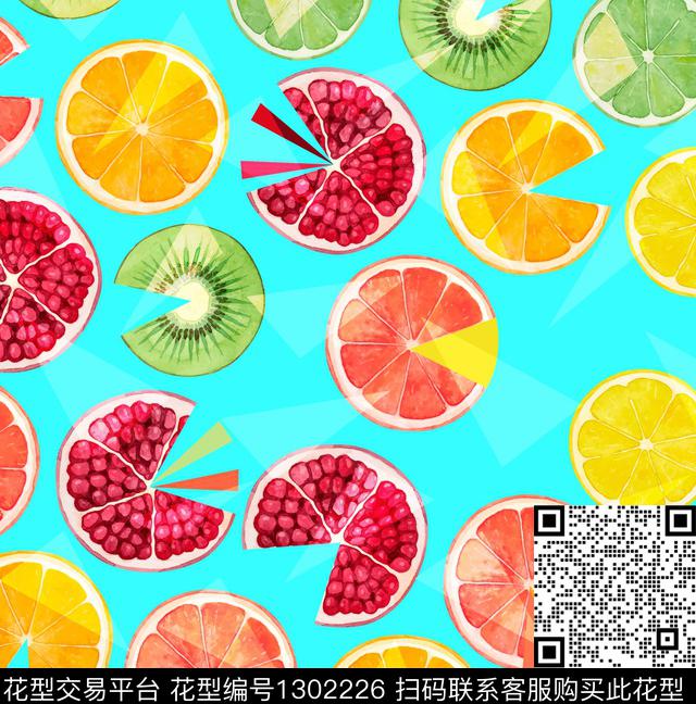 042.jpg - 1302226 - 水果 抽象水果 卡通 - 数码印花花型 － 童装花型设计 － 瓦栏