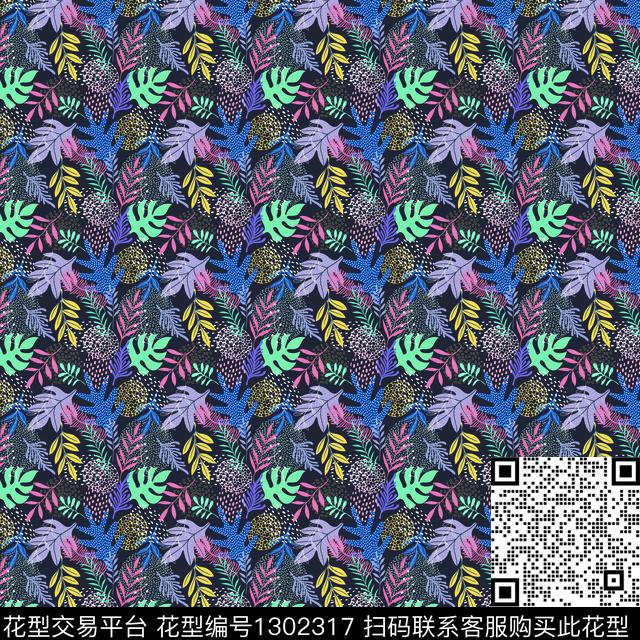 zoeq03072p.jpg - 1302317 - 深圳 植物 真丝 - 传统印花花型 － 女装花型设计 － 瓦栏
