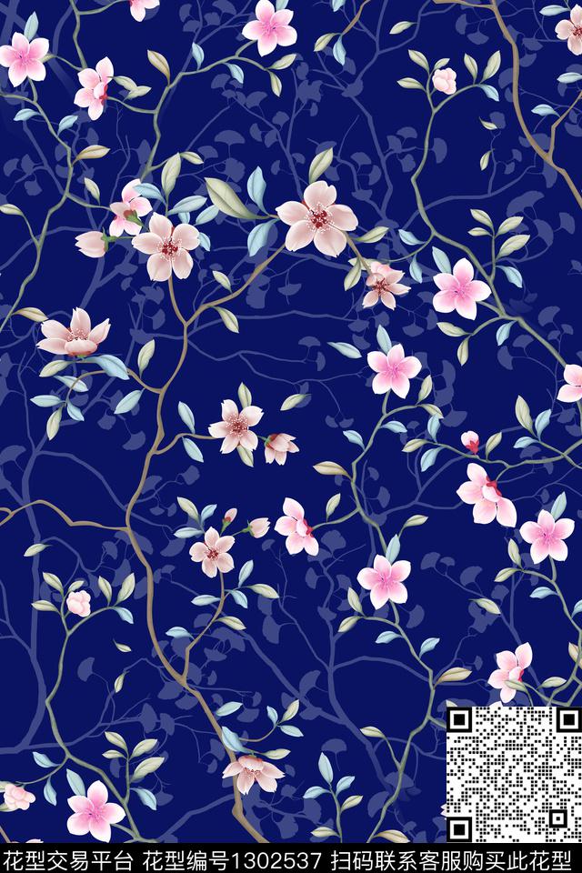床品女装花卉数码印花花型下载（图片编号: 1302537） - 瓦栏（Walan）