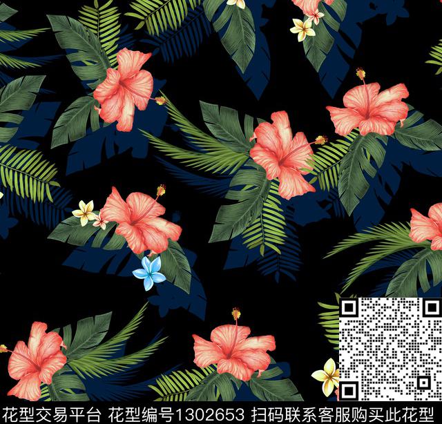 x04.jpg - 1302653 - 绿植树叶 花卉 大牌风 - 数码印花花型 － 男装花型设计 － 瓦栏