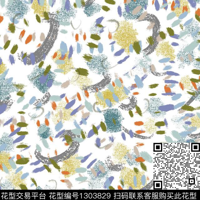 abstract-38.jpg - 1303829 - MARNI 豹纹 大牌风 - 数码印花花型 － 女装花型设计 － 瓦栏