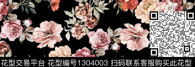 BUPI--049{160X55.031}.jpg - 1304003 - 花卉 抽象 热带花型 - 数码印花花型 － 女装花型设计 － 瓦栏