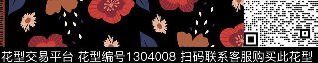 BUPI--067{160X32.1}.jpg - 1304008 - 花卉 抽象 热带花型 - 传统印花花型 － 女装花型设计 － 瓦栏