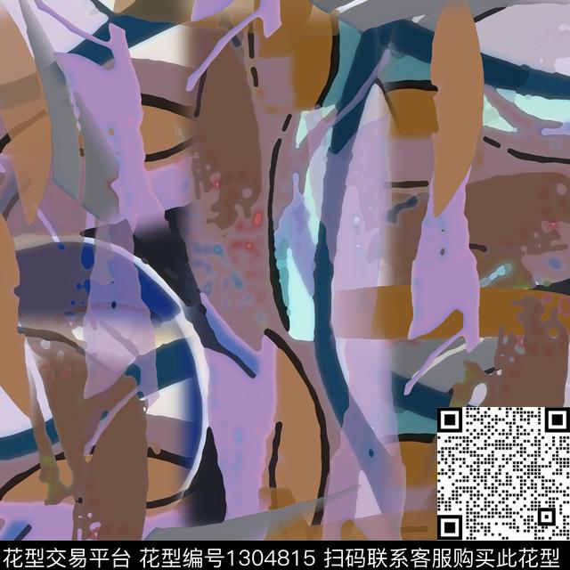 200304-数字抽象-2-2.jpg - 1304815 - 大牌风 抽象 迷彩图案 - 数码印花花型 － 泳装花型设计 － 瓦栏