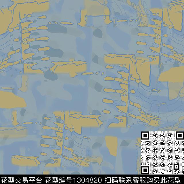 抽象男装休闲花卉迷彩图案数码印花花型下载（图片编号: 1304820） - 瓦栏（Walan）