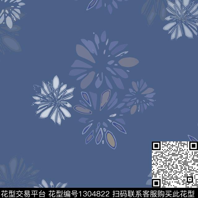 花卉小碎花男装休闲花卉传统印花花型下载（图片编号: 1304822） - 瓦栏（Walan）