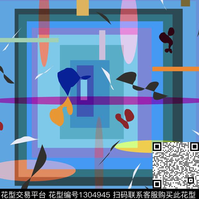 abstract-48.jpg - 1304945 - 时尚 几何 MARNI - 传统印花花型 － 方巾花型设计 － 瓦栏
