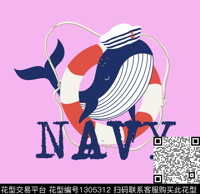 海洋.jpg - 1305312 - 航海 动物 海军 - 传统印花花型 － 其他花型设计 － 瓦栏