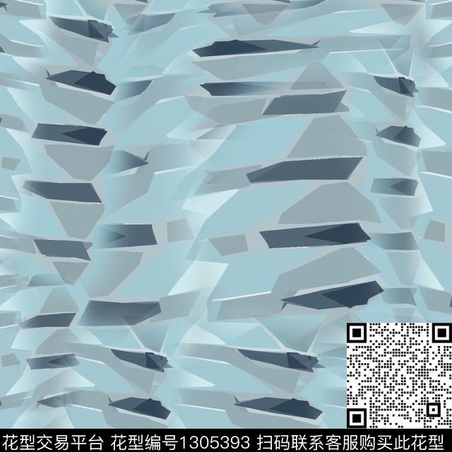 抽象男装休闲花卉条纹图案数码印花花型下载（图片编号: 1305393） - 瓦栏（Walan）