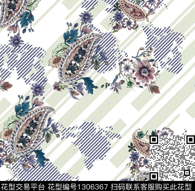 A00110.jpg - 1306367 - 小碎花 佩斯利 - 数码印花花型 － 女装花型设计 － 瓦栏