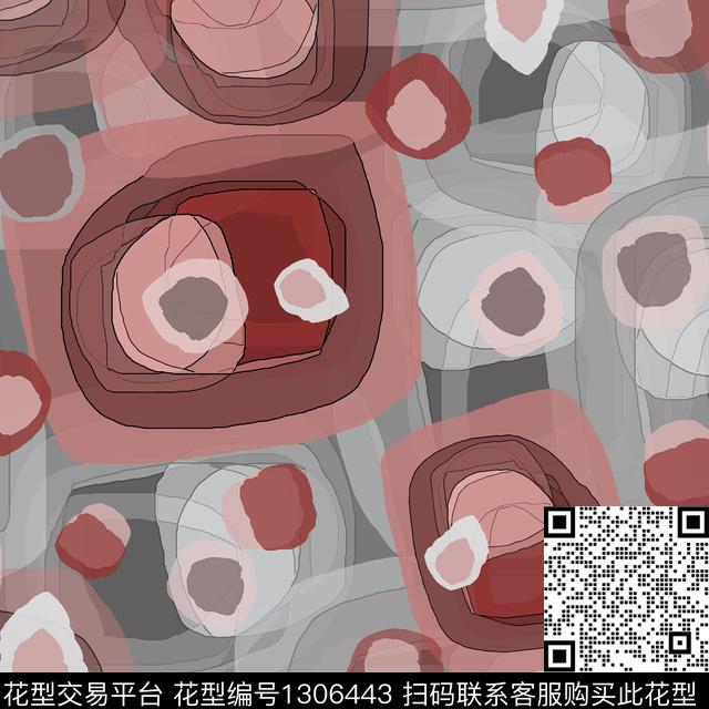 200315-yqbd-1-2.jpg - 1306443 - 几何 抽象 圆圈与波点 - 数码印花花型 － 泳装花型设计 － 瓦栏