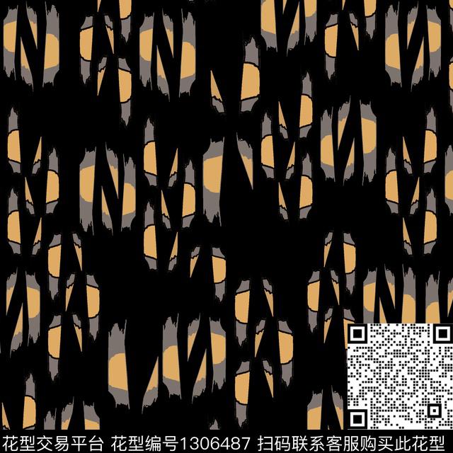 条纹图案手绘线条笔触男装休闲花卉传统印花花型下载（图片编号: 1306487） - 瓦栏（Walan）
