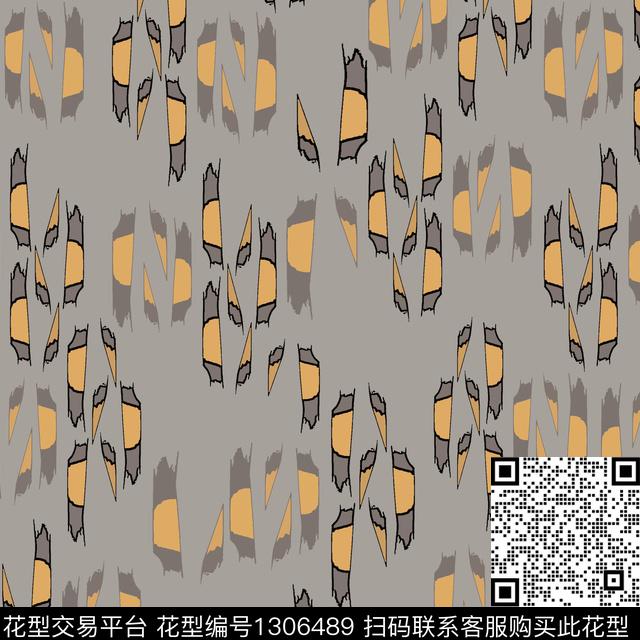 条纹图案手绘线条笔触男装休闲花卉传统印花花型下载（图片编号: 1306489） - 瓦栏（Walan）