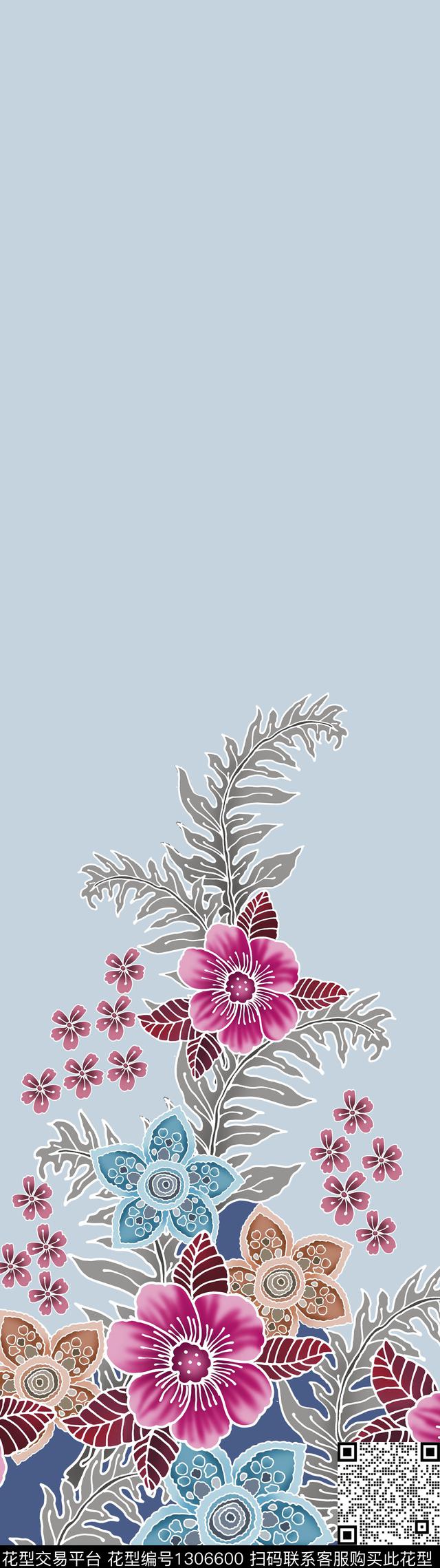 AG-0001.jpg - 1306600 - 女装定位花 艺术 手绘花卉 - 传统印花花型 － 女装花型设计 － 瓦栏