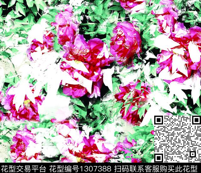 设计-12.jpg - 1307388 - 数码花型 泳装花型 印花 - 数码印花花型 － 女装花型设计 － 瓦栏